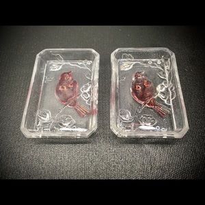 2 Vintage Bird salt cellars